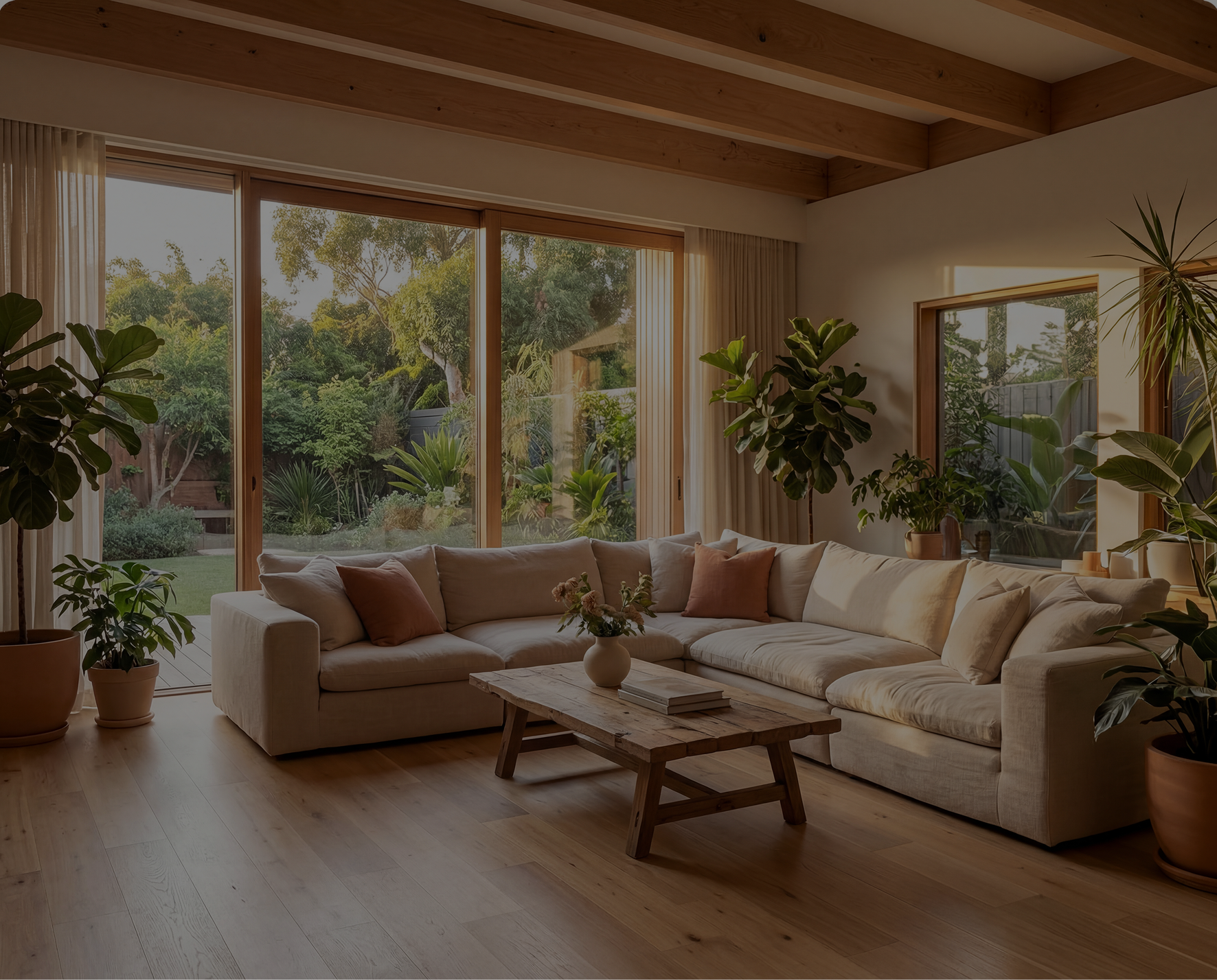 Sunlit living room